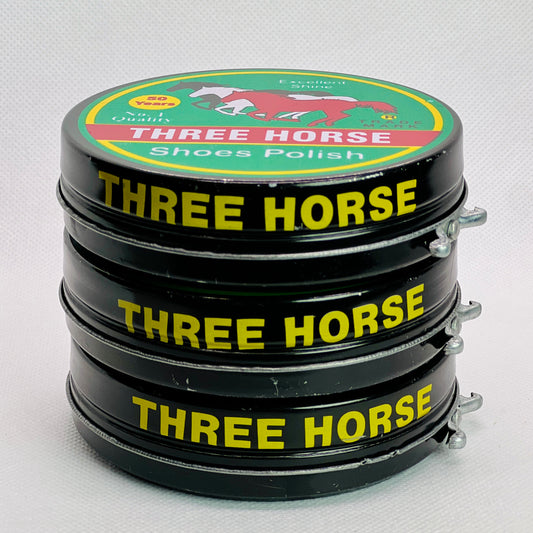 THREE HORSE WAX SHOE POLISH PACK OF 3