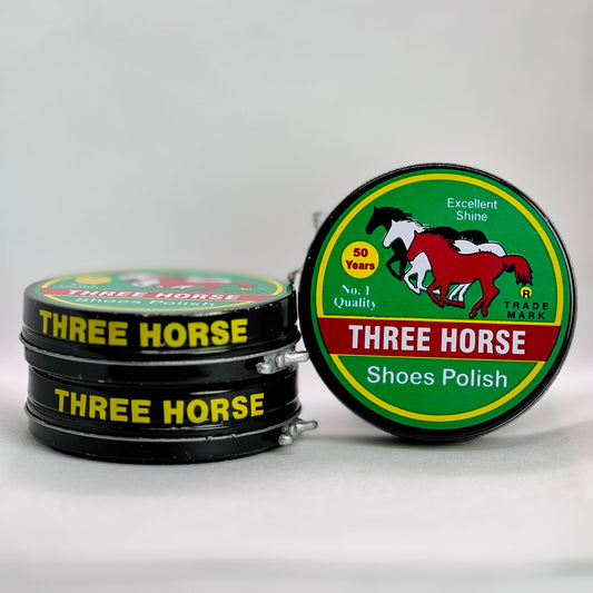 THREE HORSE WAX SHOE POLISH PACK OF 3