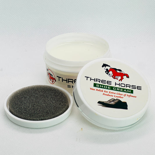 THREE HORSE PREMIUM SHOE CREAM WAX PACK OF 3